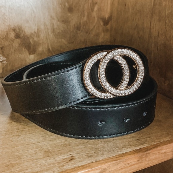 Rhinestone Black Belt - Picture 1 of 1